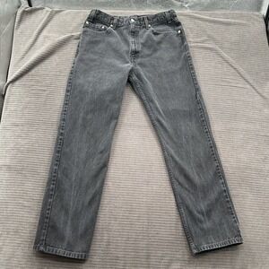 Levi's 505 Jeans Men 36/32 (Measured 34/31) Black Denim Regular Fit Straight Leg